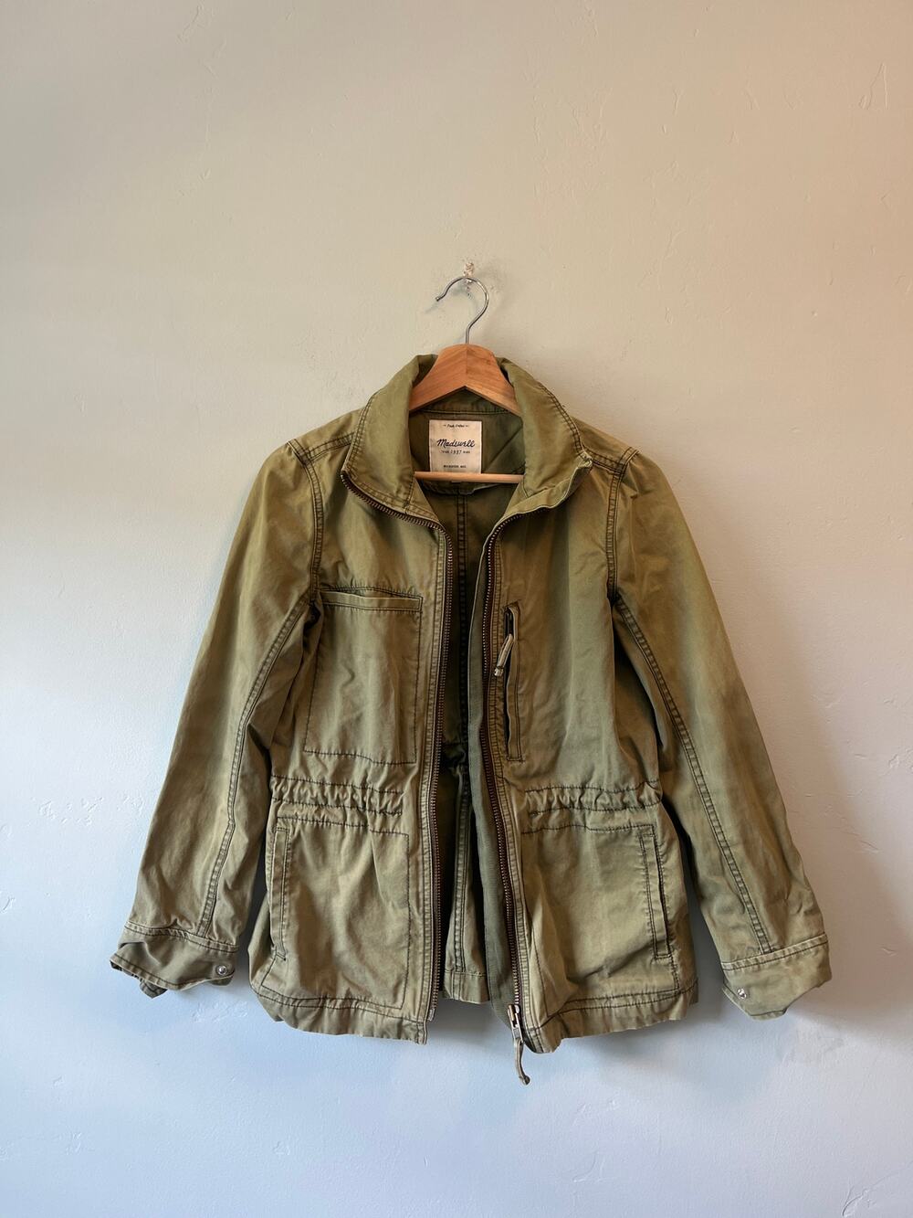 Madewell Green Utility Bomber Jacket